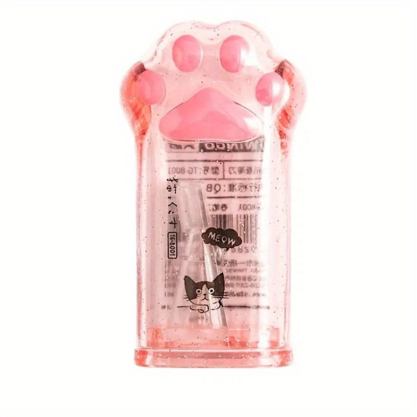 1 stk. kattepote blyantspisser - bærbar og estetisk sminke- og skjønnhetstilbehør for voksne Pink Cat Claw Pencil Sharpener