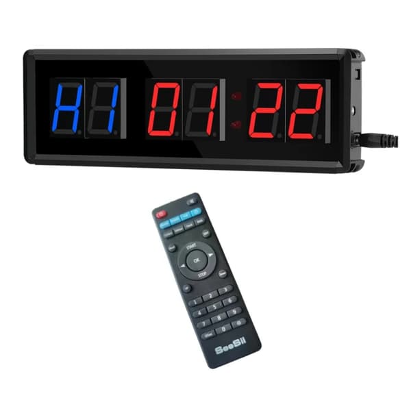 Programmerbar fjernbetjent LED crossfit timer Interval Timer garage timer sportstræningsur Crossfit gym timer
