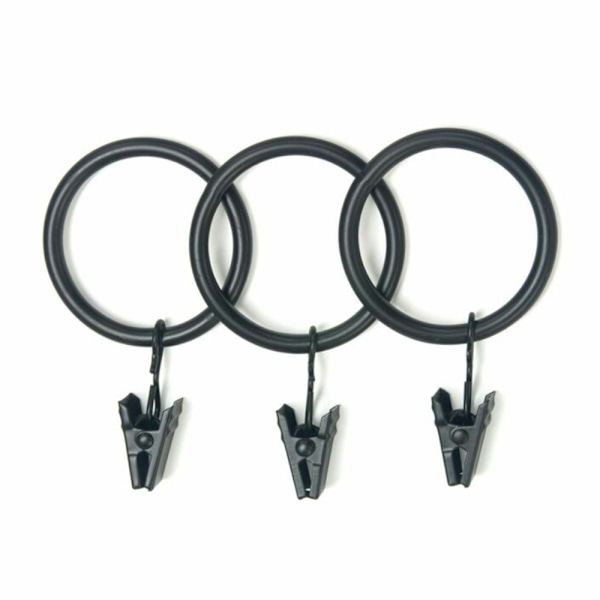 Gardinklips - Metallgardinstang - Voile Net Ring Hooks Sølv Silver 10PCS