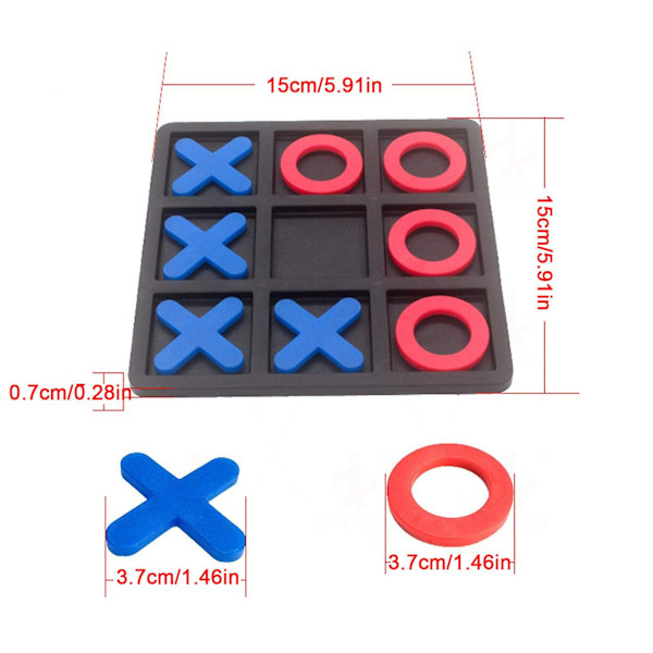 Noughts And Crosses Barn- och Inomhusspel Brädspel Tic Tac Toe Noughts Leksaker Presenter P
