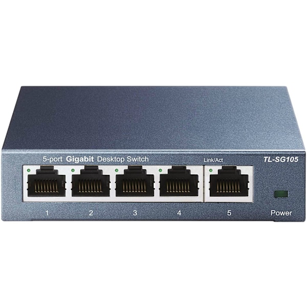 Ethernet-switch (TL-SG105) Gigabit 5 RJ45 metallportar 10/100/100