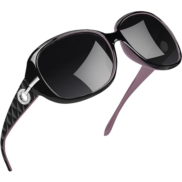 Polariserade solglasögon kvinnor trendiga överdimensionerade stora solglasögon känsliga ögon UV-skydd solglasögon