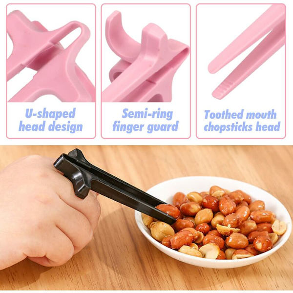 8 stk. Finger Chopsticks Finger Chopsticks Gamer Lazy Helper Kreative Gamer Tilbehør Finger Chopsticks til Gamer Snack Chips Spil (9,7 x 4,5 cm)