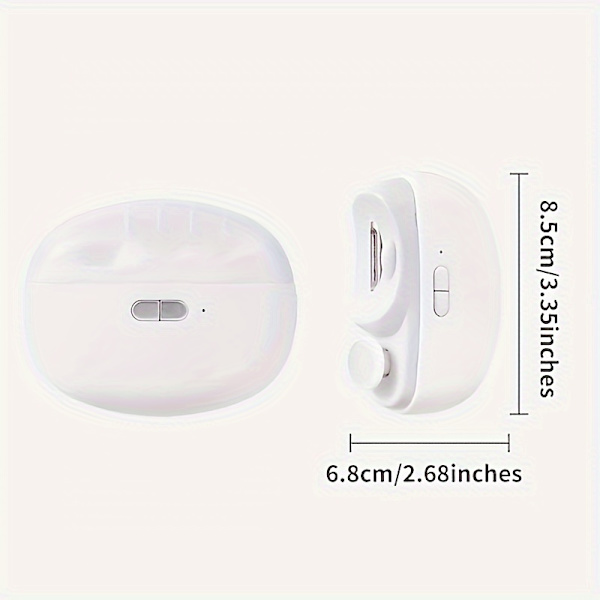 Smart elektrisk nagelklippare med anti-kläm, nagelpolering, belysning och slipfunktioner pink