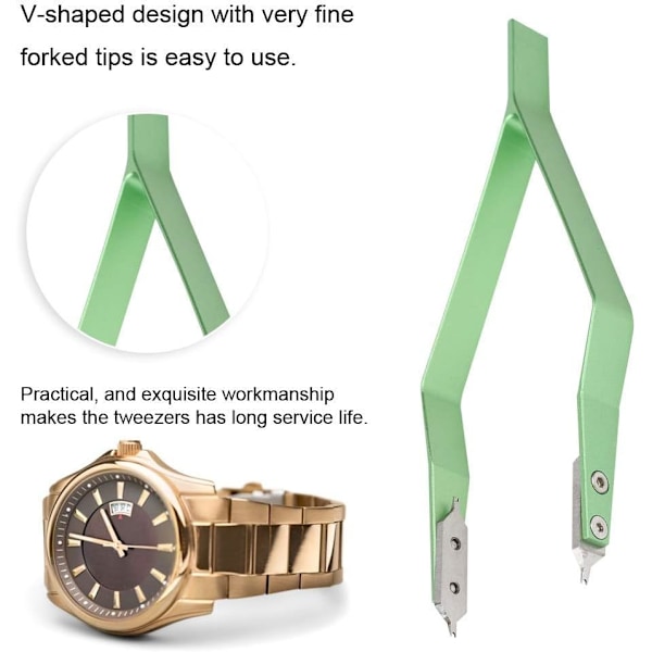 Verktygsset för att ta bort urverk, V-formade tänger Fjädertångsremover Reparation