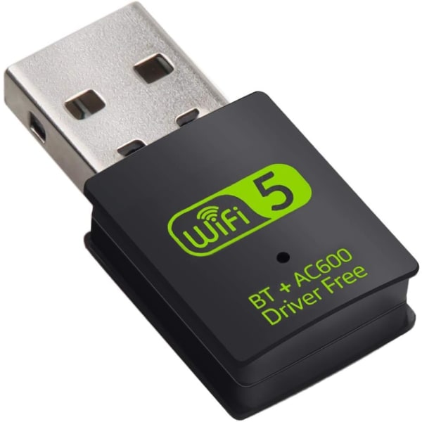 USB WiFi Bluetooth -sovitin, 600 Mbps kaksoiskaistainen 2,4/5 GHz langaton