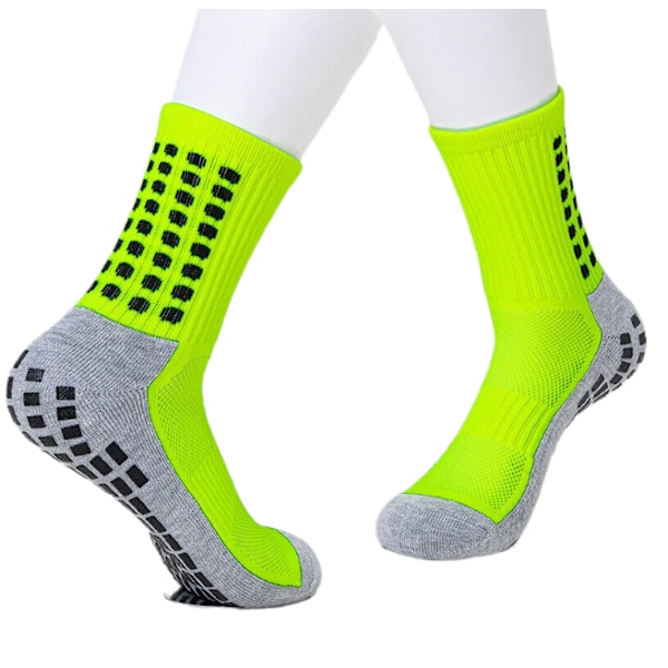 Sports strumpor Fotbollsstrumpor Anti-halk strumpor Greppstrumpor Fluorescent Green