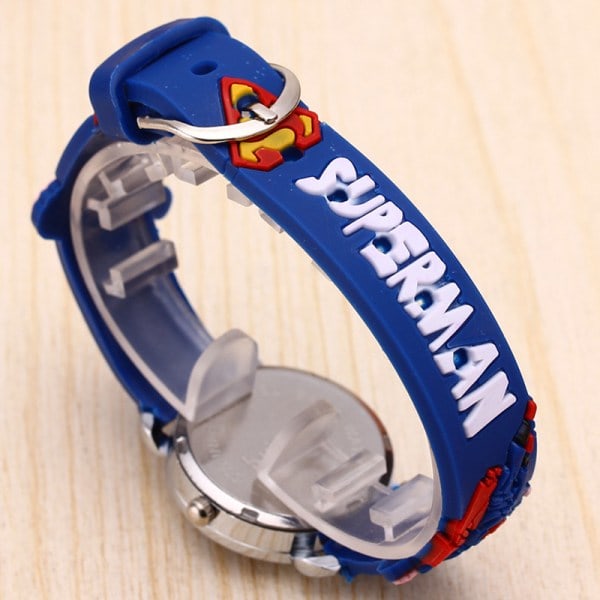 Barn Superman Spiderman Klocka Superhjälte Kvartsur Superman Superman