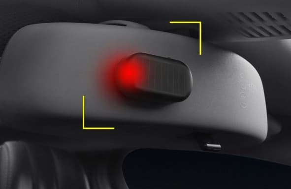 4 stk. Bilalarm LED-lys Solbeskyttelse Advarsel Dummy System Tyverisikring Flash Blinkende lampe Blå