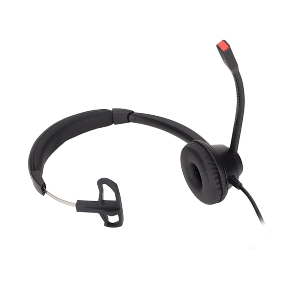 Enkelt øretelefon headset støjreduktion lydstyrkejustering mute USB erhvervsheadset med mikrofon sort H390‑ USB‑1