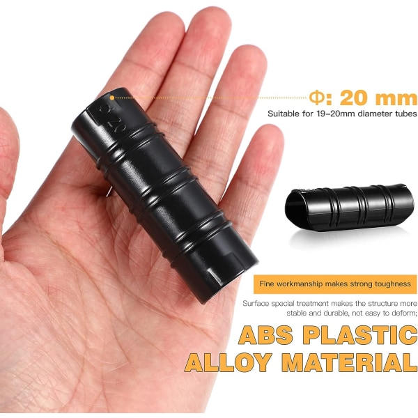 30 stk. Havebygning Rørklemme 20mm Sort PC Drivhusram P