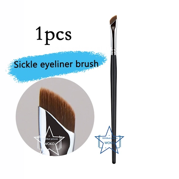 Päivitä terä eyeliner-sivellin ultraohut hieno kulma litteä kulmakarvasivellin silmän alle meikkisiveltimet tarkka yksityiskohtainen sivellin valkoinen Sickle eyeliner -1