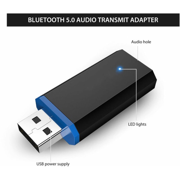 Bluetooth - egnet for TV, Bluetooth 5.0 lydadapter