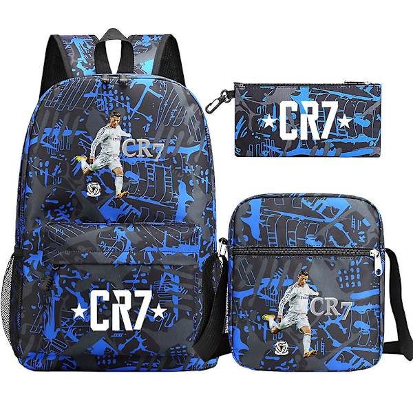 Soccer Ronaldo Cr7 Set - Girls/Boys School Bags Travel Laptop Backpack Women Backpacks Shoulder Bags & Case High Quality Y