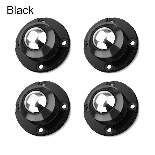 Mini drejelige hjul Møbelhjul SORT Black