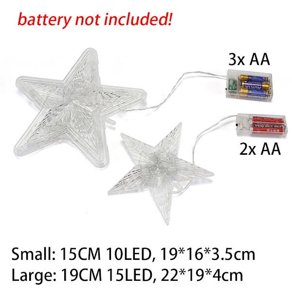 1. Juletræ LED-lys Femtakset stjerne SMÅ-MULTIFARVET Small-Multicolor Small-Multicolor