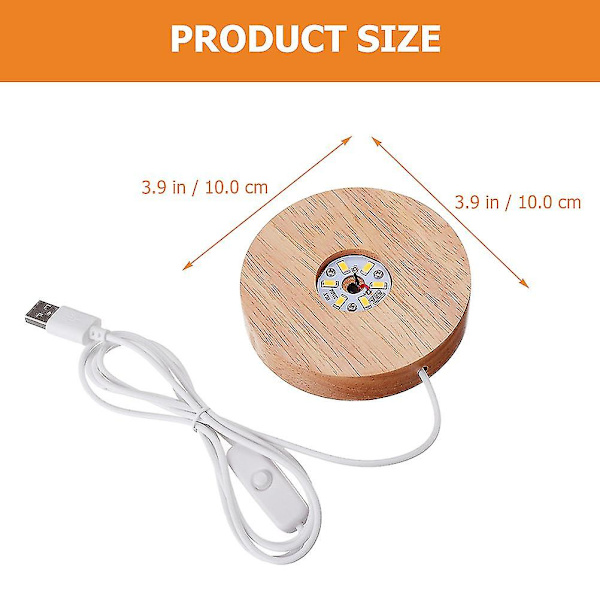 Krystal Display Stativ LED Lys Display Base Træ Lys Stativ Glas Display Stativ Krystal Display Base