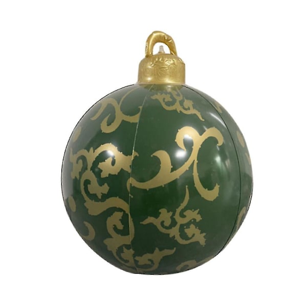 Ekstra store oppblåsbare julekuler i PVC, juledekorasjonskuler green