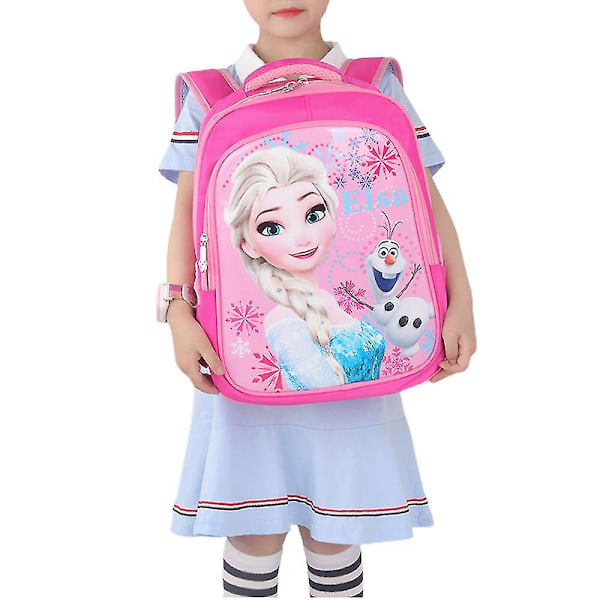 Børns Piger Studerende Tegneserie Disney Frozen Elsa Print Rygsæk Skole Taske Rygsæk