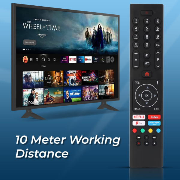 Universal fjernbetjening kendt som Bush TV fjernbetjening erstatning for Luxor/Polaroid/Digihome/Finlux/Celcus/Hitachi/Bush/Logik