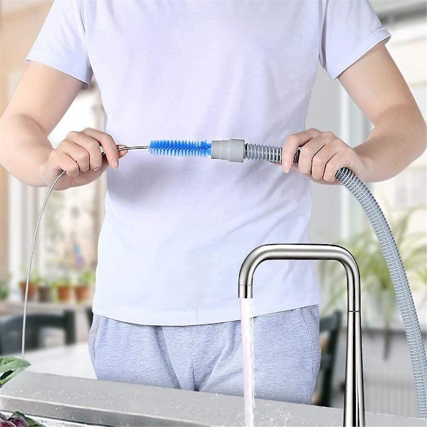 Harjan halkaisija 15 mm 19 mm - CPAP-letkun puhdistusharja - Sopii useimpiin CPAP-letkutyppeihin (sininen)