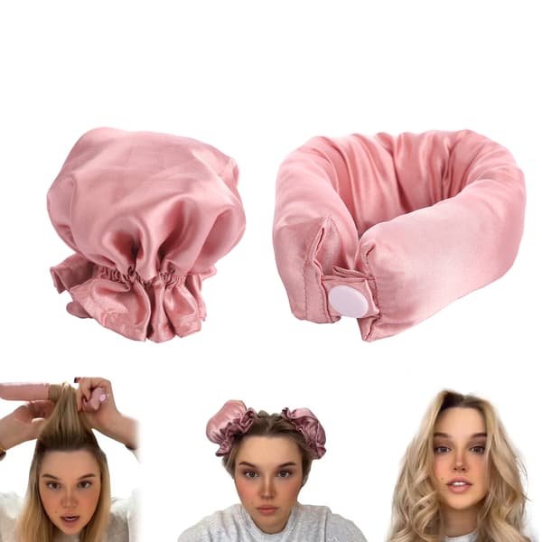 2 Varmefrie Krøllesæt Hårruller til Varmefrie Krøller Varmefrie Pink 2
