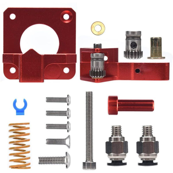 Aluminium dobbelt gear MK8 ekstruder til CR10S PRO RepRap 1,75 mm 3D dobbelt remskive ekstruder dele
