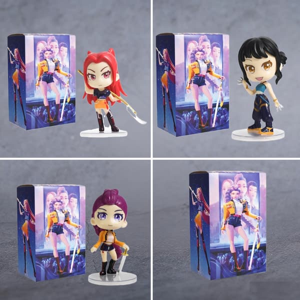 Q Version K-POP Demon Hunters Blind Box Minifigur, Sød PVC Samlerlegetøj til Fans og Gaver Rumi
