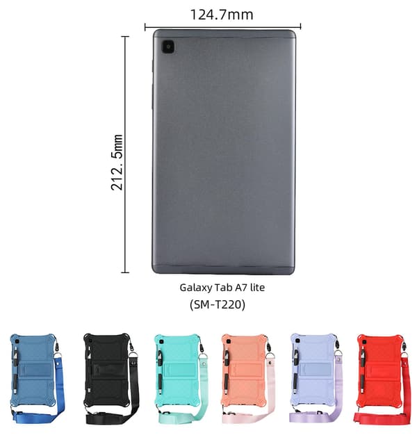 Etui Samsung Tab A7 Lite 8,7 tommer 2021 T220 T225, sort