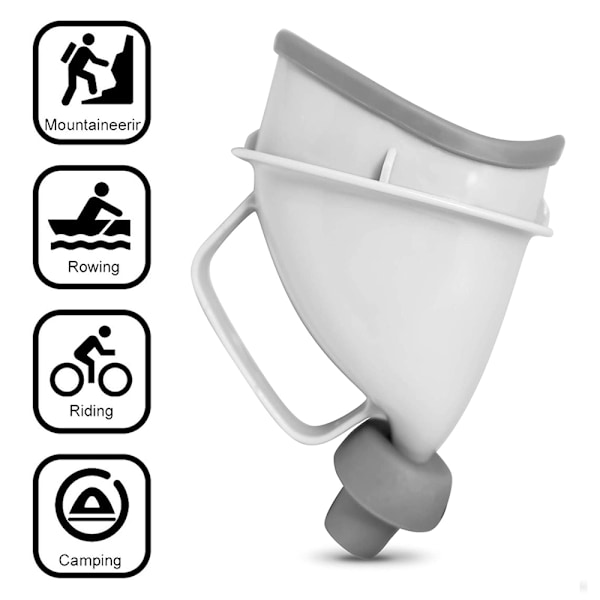 Unisex-pissisuppilo, uudelleenkäytettävä hätäpisuaari aikuisille, kannettava wc naisille ja miehille autoon, retkeilyyn, matkustamiseen, ulkoiluaktiviteetteihin, vaellukseen