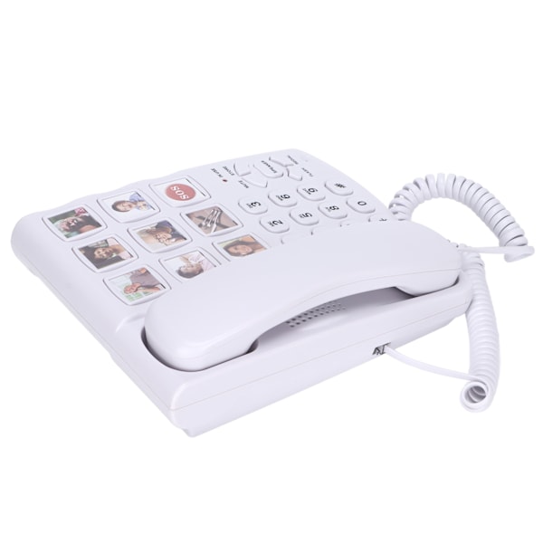 LD‑858HF Telefon med store knapper Forbedret fotominne Fasttelefon med ledning for eldre