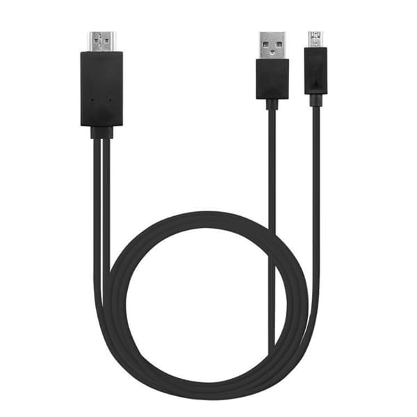 Micro USB till HDMI 1080P HD-TV-kabeladapter för Android-telefoner Black