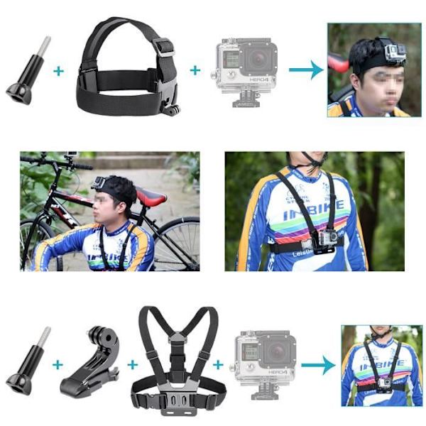 Neewer 21-in-1 ulkoilun urheilutarvikesarja GoPro Hero 4 3+ 3 2 1 -kameroille