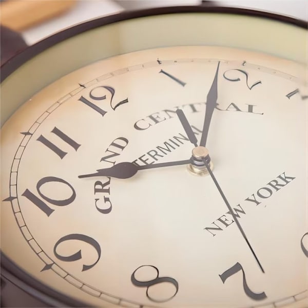 8 tuuman pyörivä kaksitahoinen seinäkello jalustalla