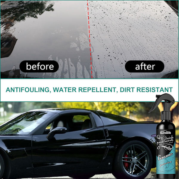 Keramisk Coating Fortify Quick Coat Bilvoks Poleringsspray Vandfri Vask & Voks Hydrofobisk Top Coat Polering & Polymer Malingforsegling Detaljbeskyttelse