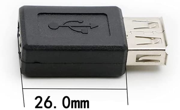 USB 2.0 A hunn til USB B Mini 5-pinners hunn adapter konverter, støtter 2.0 dataoverføring