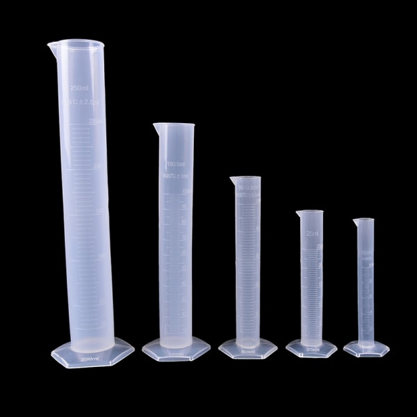 10/25/50/100/250ML Plastmätcylinder Laboratorietest G 250 mL