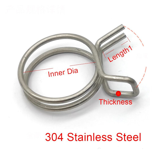 10 st/set slangklämmor Rörklämmor 6MM 6MM 6 mm 6 mm
