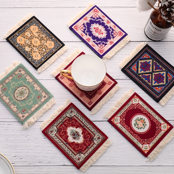Persialainen Mini Käsinkudottu Matto Hiirenalusta Retro-Tyylinen Mattokuvio-WELLNGS F