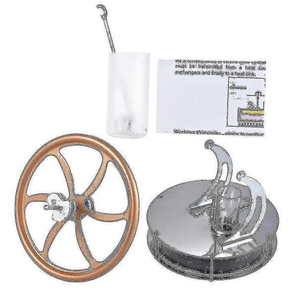 Lavtemperatur Stirling Motor Model Varme Damp Undervisning Legetøj DIY Kit(h)