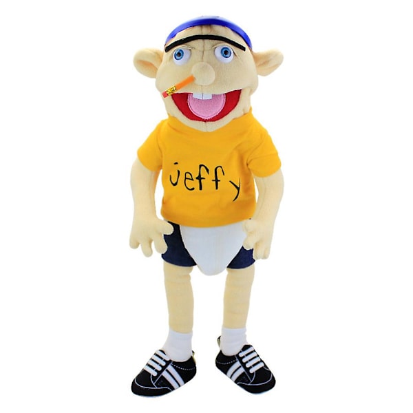 60cm Jeffy Hat Hand Puppet Jeffy Plush Doll Cosplay Toy Game Stuffed Doll Kids Christmas Gifts