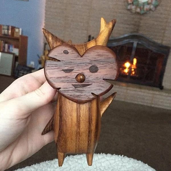 Trä Korok Staty Hantverksdekoration Spelälskare Zelda C