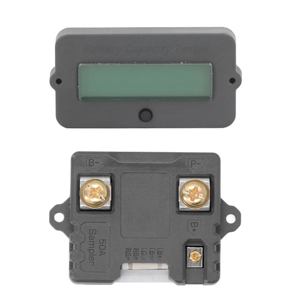 Batterimonitor Vattentät ABS Anti-Reverse Enkel Kablage Batterispänningsmätare för Säkerhet 80V 50A