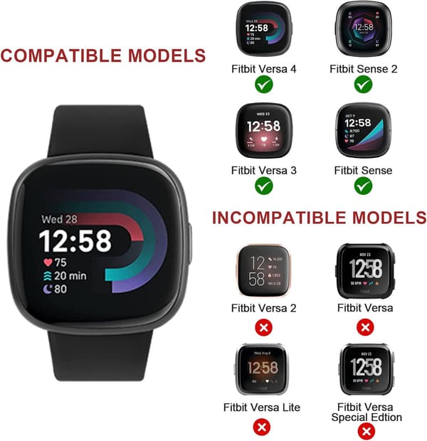 Pehmeä rannekoru Fitbit Versa 3/4 - 4 kpl