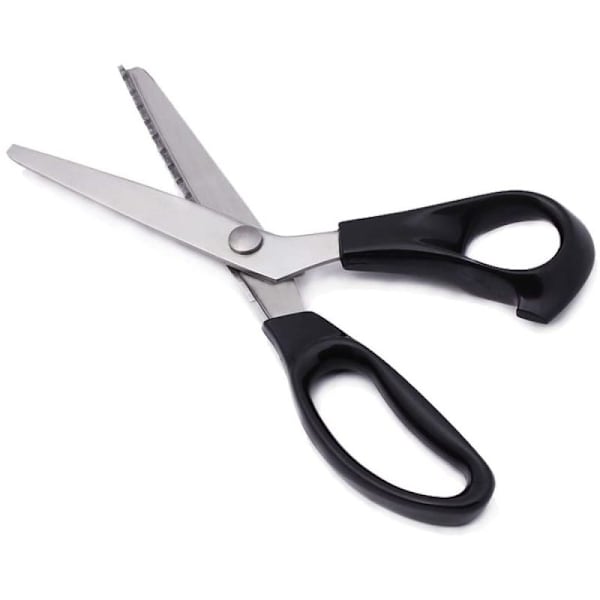 Serrated scissors, comfortable handles, professional