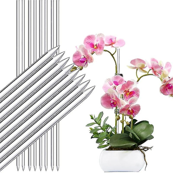 16 stk plantepinne Holdbar gjenbrukbar plantepinne Transparent akryl plantesupport for utendørs hage
