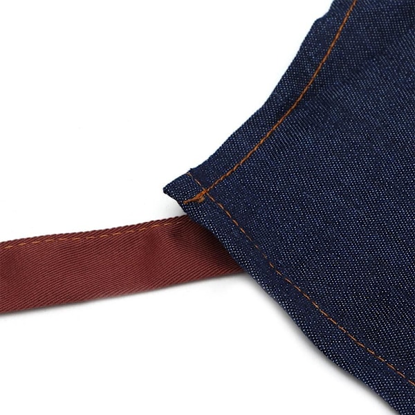 Pottemakerforkle med splittede bein - Keramikk skulptur overall deep blue