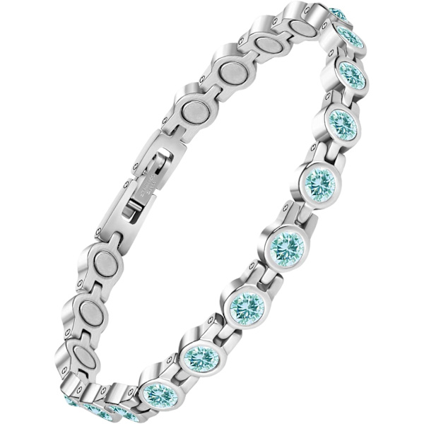 Magnetiska armband, hälsosamma magnetiska armband för smärtlindring vid artrit Magnetiska armband Magnetiska armband för män kvinnor (blå) Blue Diamond