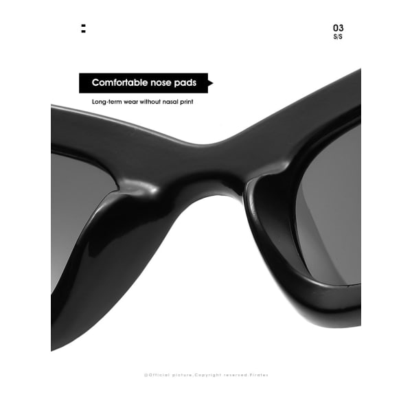 Moon Fashion Solbriller (Hvide Indrammede Blå Linser), Futuristiske T