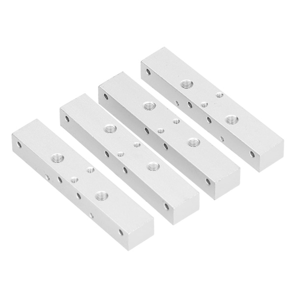 MK8 3D-printertilbehør - 4 stk. aluminiumsvarmeblok med 2-dyse fast sæde